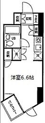 JR横浜線 町田駅 徒歩6分の賃貸マンション 4階ワンルームの間取り