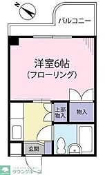 JR横浜線 町田駅 徒歩6分の賃貸マンション 4階1Kの間取り