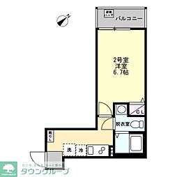 小田急小田原線 小田急相模原駅 徒歩8分の賃貸アパート 1階1Kの間取り