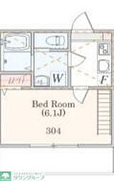 小田急小田原線 新百合ヶ丘駅 徒歩10分の賃貸アパート 3階1Kの間取り