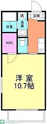 東急田園都市線 青葉台駅 徒歩20分の賃貸アパート 1階1Kの間取り