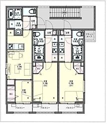 小田急小田原線 小田急相模原駅 徒歩10分の賃貸アパート 1階1Kの間取り
