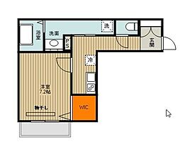ルミエール・Ｋ 4階1Kの間取り
