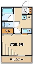 Per　sempre 1階1Kの間取り