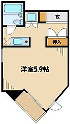 ドミトリー原町田 3階ワンルームの間取り