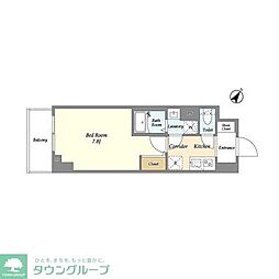 小田急小田原線 町田駅 徒歩12分の賃貸マンション 2階1Kの間取り