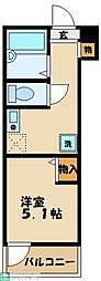 ＭＥＬＤＩＡ清新4丁目 1階1Kの間取り