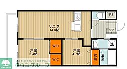 ソフィア本厚木 2LDKの間取図画像
