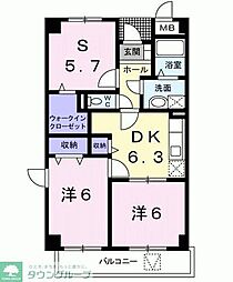 メゾン・パルテールII 1階2SDKの間取り