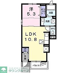 カーサ　フェリーチェ 1階1LDKの間取り