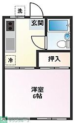 アイビスレジデンス相模が丘 1階1Kの間取り