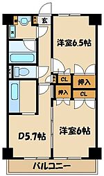 間取図画像 2DK