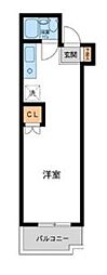 コスモ・ヒロ南台 ワンルームの間取図画像