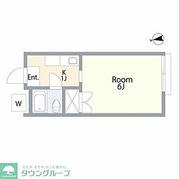 ファイブコーポ中町 1Kの間取図画像