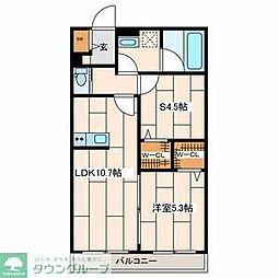 大和市中央5丁目マンション 1SLDKの間取図画像