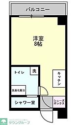 ベルメゾン町田 ワンルームの間取図画像