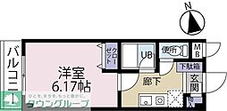 EM'Sマンション 1Kの間取図画像