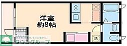 パークサイドテラス 1Kの間取図画像