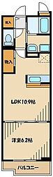ライムランド 1LDKの間取図画像
