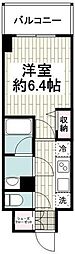 グランカーサ大和 1Kの間取図画像