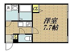 ベイルーム相模原中央 1Kの間取図画像
