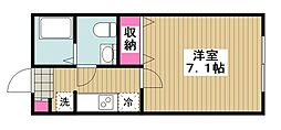 アザーレ・クオン相武台 1Kの間取図画像