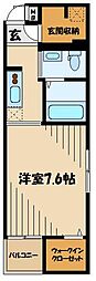 エクセル1 1Kの間取図画像