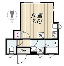 Hale Moana 1階ワンルームの間取り