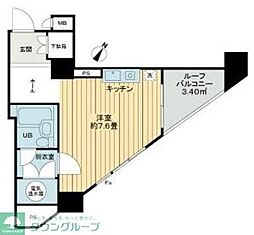 ライオンズマンション初台第3 6階ワンルームの間取り