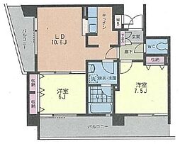 ヴォアラクテ西早稲田 4階2LDKの間取り