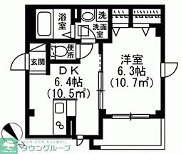 ＳＥＲＥＮＡ　ＷＡＳＥＤＡ 4階1DKの間取り