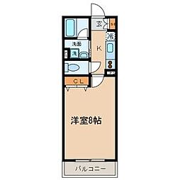 ORBITAL8 1階1Kの間取り