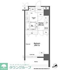 アーバネックス市谷柳町 5階1Kの間取り