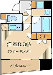 東京メトロ東西線 神楽坂駅 徒歩5分の賃貸マンション 2階ワンルームの間取り