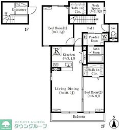 ＰａｒｋＢｅａｒ四谷三丁目 2階2SLDKの間取り