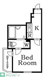 ヴェルデリア中野 1階1Kの間取り