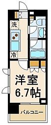 LaSante千駄木 11階ワンルームの間取り