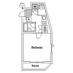 ルーブル豊島園 1階1Kの間取り