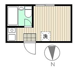 シエスタデイジー ワンルームの間取図画像
