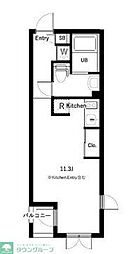 COSMOSREID東高円寺Residence ワンルームの間取図画像