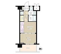 コンチェルト杉並 1DKの間取図画像
