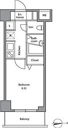 レジディア上落合 1Kの間取図画像