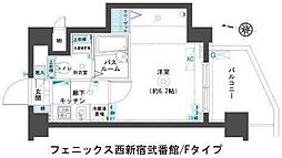 フェニックス西新宿弐番館 1Kの間取図画像