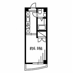 F.S.C新宿マンション 1Kの間取図画像