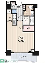 ルクレ新宿西落合 ワンルームの間取図画像