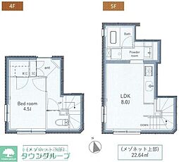 PRATIQUEKAGURAZAKAwest 1LDKの間取図画像