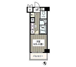 ScenaM 1Kの間取図画像