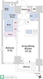 THEATERCOURT本駒込 1LDKの間取図画像