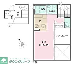 コンフォルト・若宮 ワンルームの間取図画像