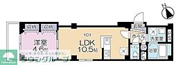 GreenGardenYOTSUYA 1LDKの間取図画像